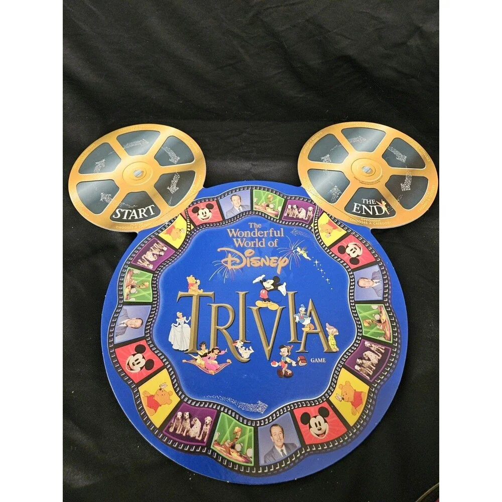 Vintage 1997 The Wonderful World Of Disney Trivia Game In Collectible Gold Tin